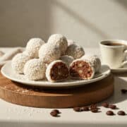 Swedish Snöbollar cookies with oats and cocoa recipe