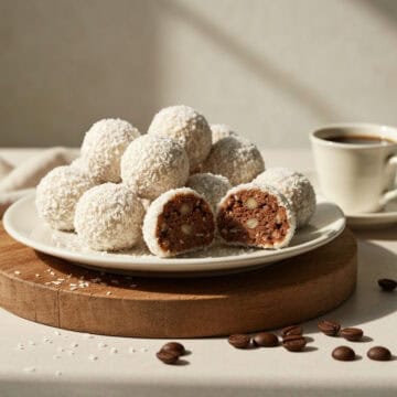 Swedish Snöbollar cookies with oats and cocoa recipe